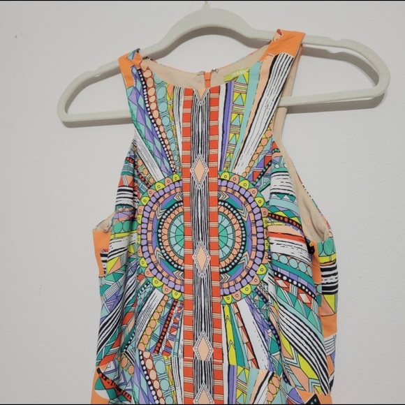 Gianni Bini Orange Muliti-colored Midi dress - Picture 2 of 9